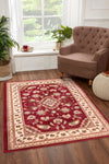 HMC sherborne red Red Living Room Moroccan Rug.