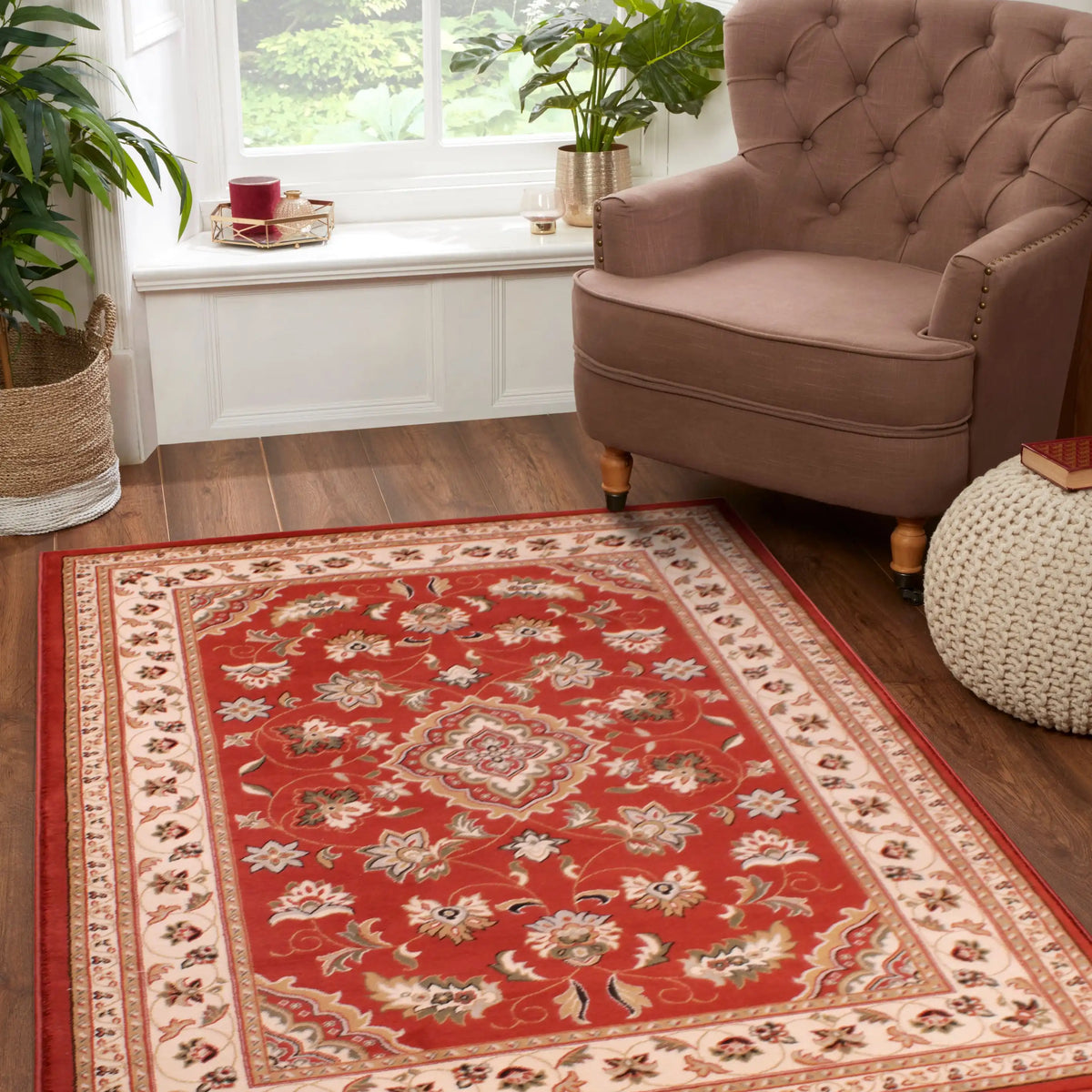 Sherborne Terracotta Rug | Stain Resistant & Hard-wearing — RugsDirect ...