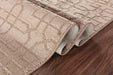 Serdim Rugs washable 9mm gel back siam beige Beige Living Room Geometric Rug.