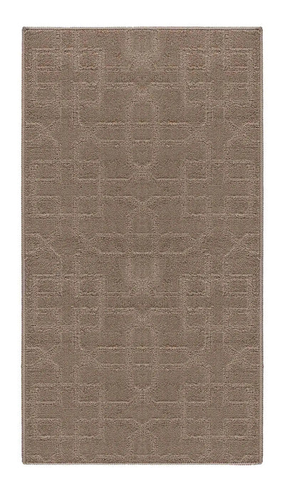 Serdim Rugs washable 9mm gel back siam beige Beige Living Room Geometric Rug.