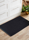 Serdim Rugs washable 9mm gel back siam black Black Living Room Geometric Rug.