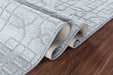 Serdim Rugs washable 9mm gel back siam dark grey Grey Living Room Geometric Rug.
