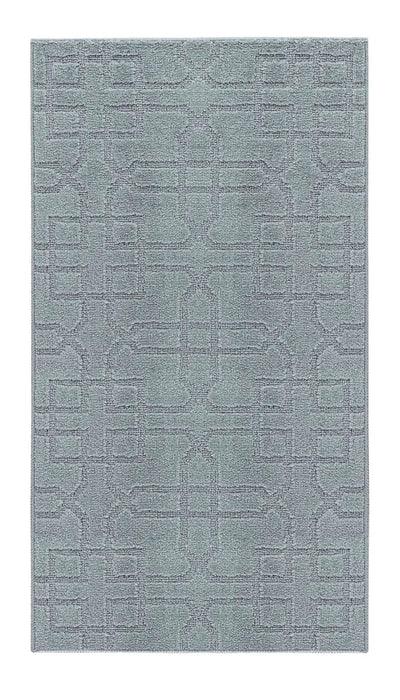 Serdim Rugs washable 9mm gel back siam dark grey Grey Living Room Geometric Rug.