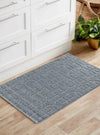 Serdim Rugs washable 9mm gel back siam dark grey Grey Living Room Geometric Rug.
