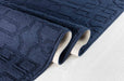 Serdim Rugs washable 9mm gel back siam navy Navy Living Room Geometric Rug.