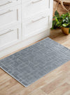 Serdim Rugs washable 9mm gel back siam silver Grey Living Room Geometric Rug.