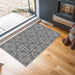 Serdim Rugs gel back siam dark grey Grey Living Room Geometric Rug.
