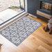 Serdim Rugs gel back siam grey cream Grey, Cream Living Room Geometric Rug.