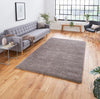 Think Rugs sierra 9000 beige Beige Living Room Shaggy Rug.