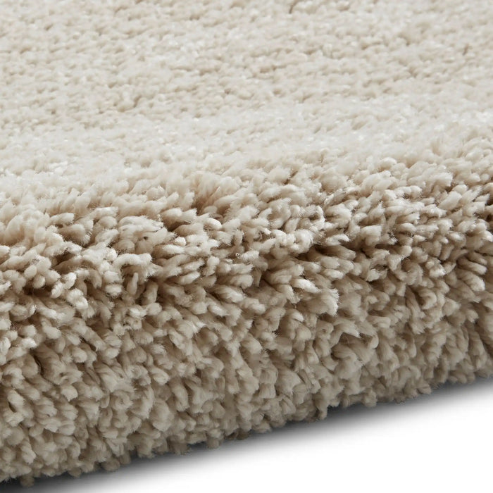 Think Rugs sierra 9000 cream Ivory, Cream Living Room Shaggy Rug.