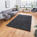 Think Rugs sierra 9000 dark grey Grey Living Room Shaggy Rug.