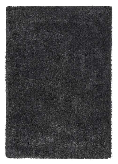 Think Rugs sierra 9000 dark grey Grey Living Room Shaggy Rug.