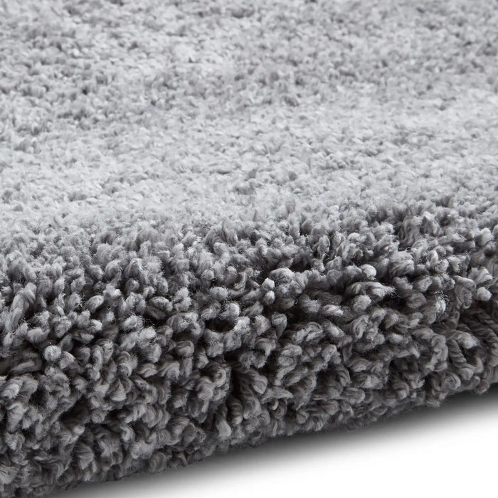 Think Rugs sierra 9000 grey Grey Living Room Shaggy Rug.
