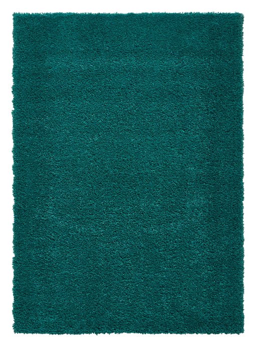 Think Rugs sierra 9000 jewel green Green Living Room Shaggy Rug.
