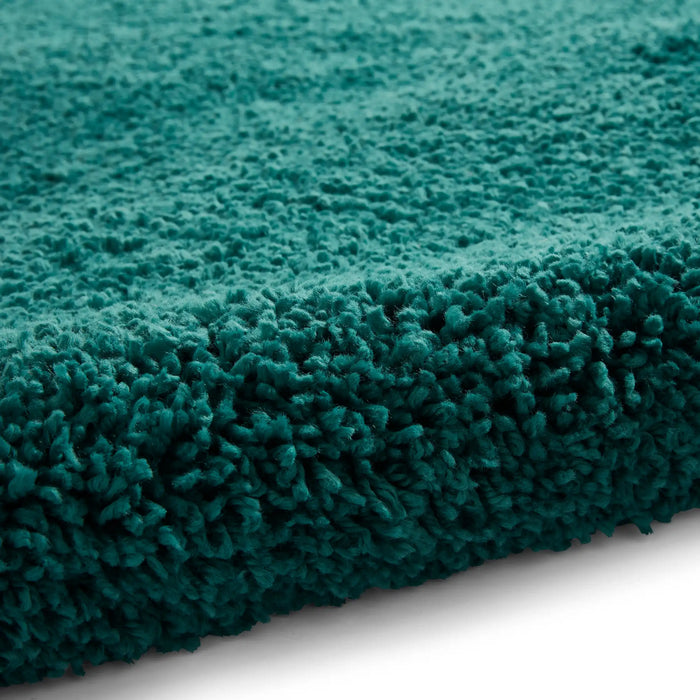 Think Rugs sierra 9000 jewel green Green Living Room Shaggy Rug.
