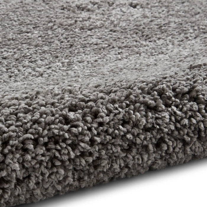 Think Rugs sierra 9000 pebble grey Grey Living Room Shaggy Rug.