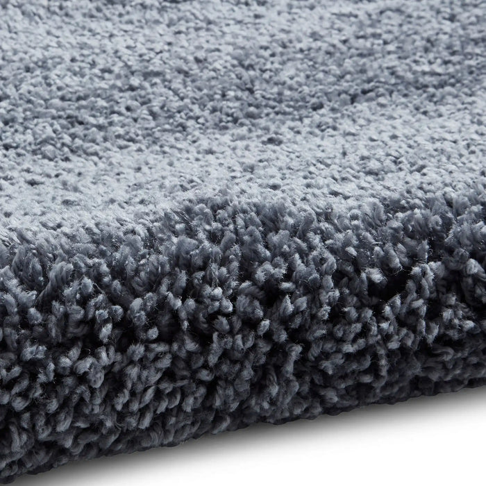 Think Rugs sierra 9000 slate grey Grey Living Room Shaggy Rug.