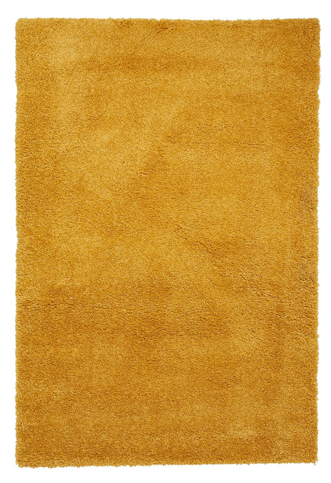 Think Rugs sierra 9000 yellow Yellow Living Room Shaggy Rug.