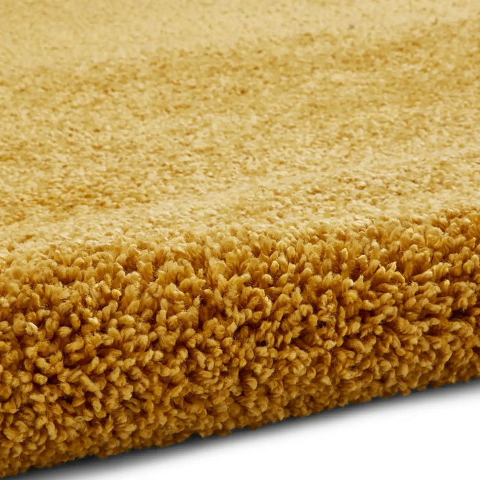 Think Rugs sierra 9000 yellow Yellow Living Room Shaggy Rug.