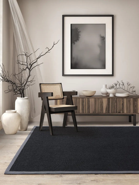 Sisal black / grey Rug