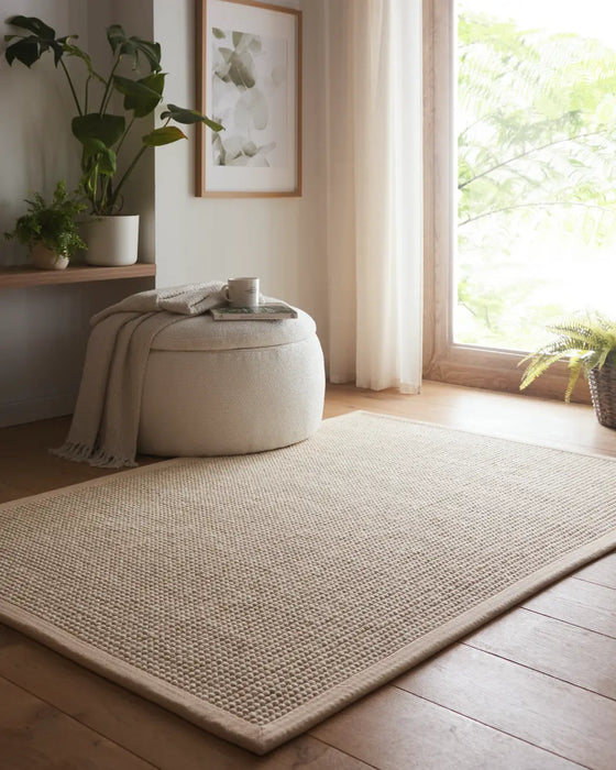 Sisal Boucle Natural/Beige Border