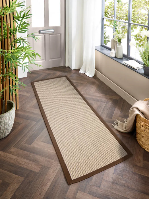 Sisal Boucle Natural/Mocha Border