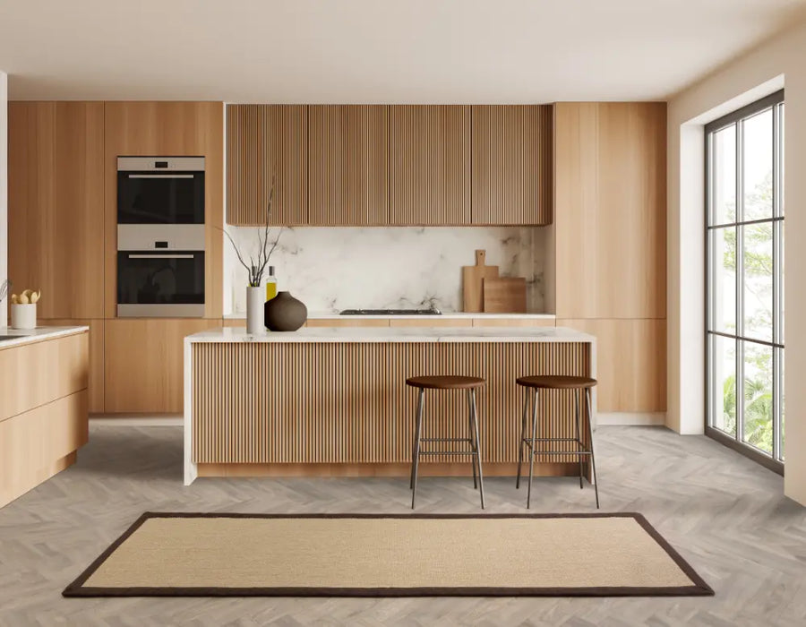 Sisal linen / chocolate Rug