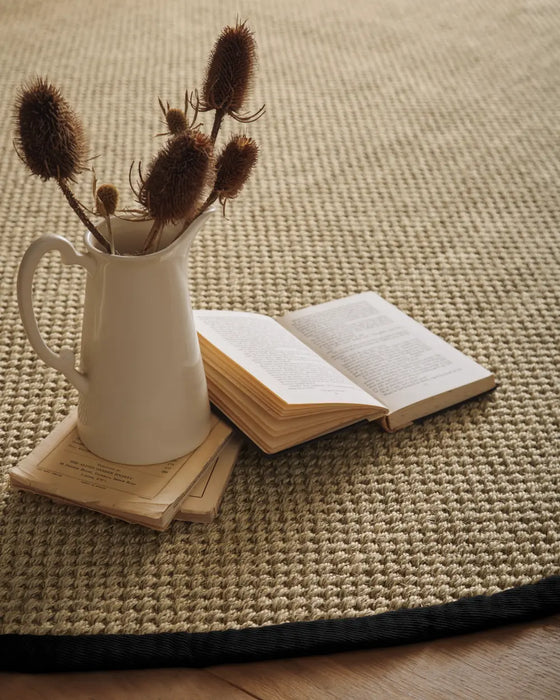 Sisal  Natural/Black Border