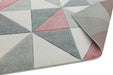 Asiatic sketch sk05 cubic pink Grey, Pink Living Room  Rug.