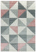 Asiatic sketch sk05 cubic pink Grey, Pink Living Room  Rug.