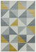 Asiatic sketch sk06 cubic ochre Grey, Yellow Living Room  Rug.