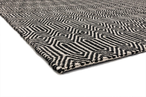Asiatic sloan black Black Living Room Striped Rug.