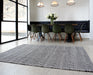Asiatic sloan black Black Living Room Striped Rug.
