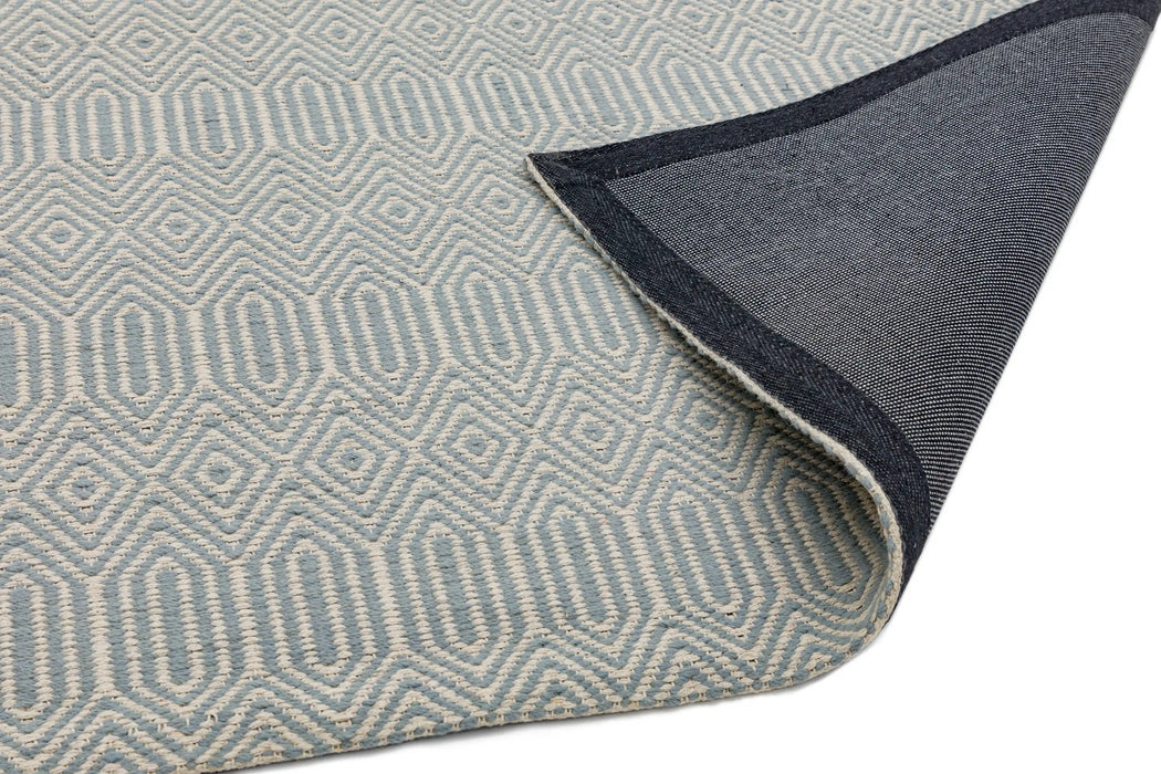 Asiatic sloan duck egg Blue Living Room Striped Rug.