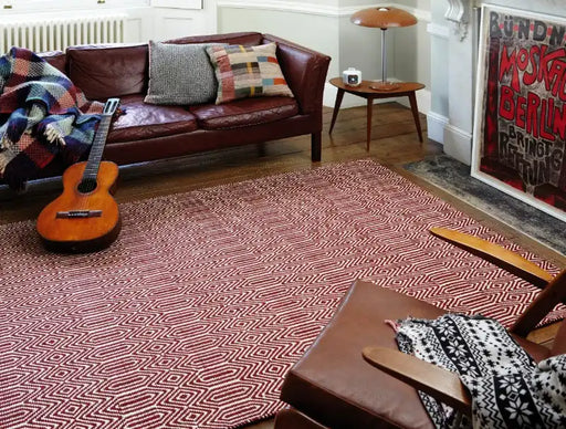 Asiatic sloan marsala Red Living Room Striped Rug.