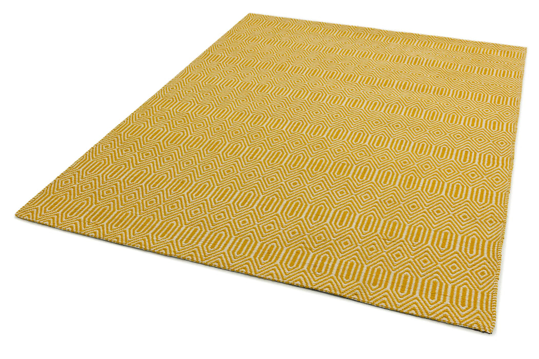 Asiatic sloan mustard Yellow Living Room Striped Rug.