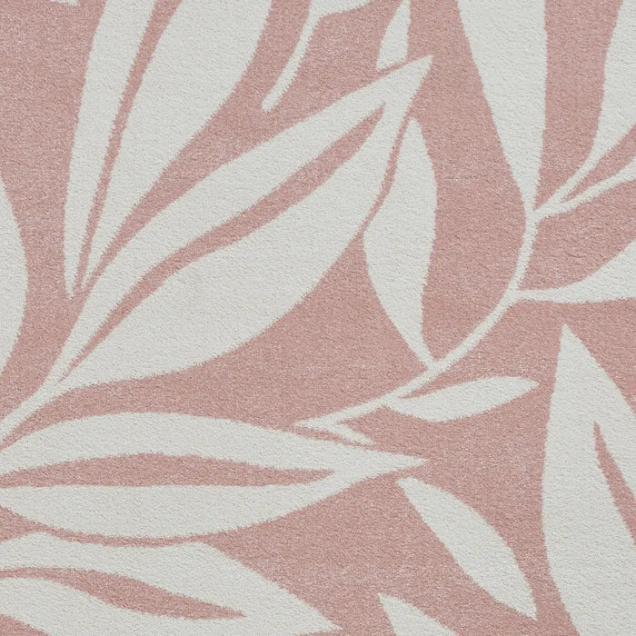 Catherine Lansfield Sorral Leaves Botanical Rug Pink Rug — RugsDirect ...