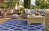 Rug Style terrace outdoor spanish tile blue Blue Living Room Geometric Rug.