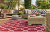 Rug Style terrace outdoor spanish tile bordeaux Red Living Room Geometric Rug.