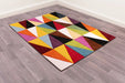URCO spectra tampa Multicoloured Living Room Geometric Rug.