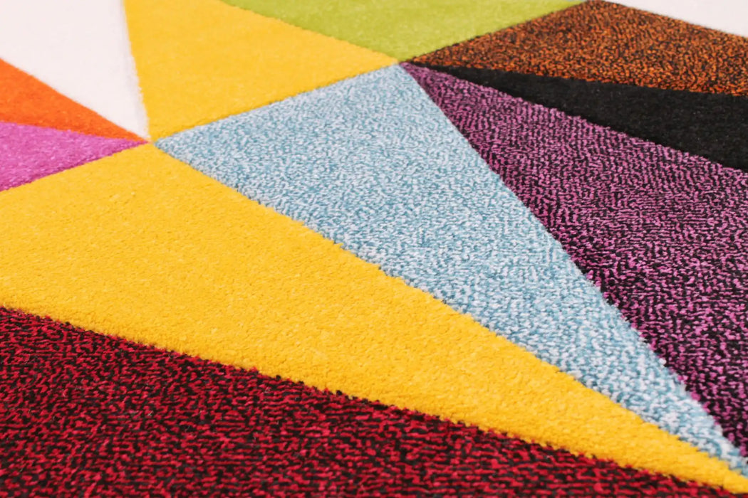 URCO spectra tampa Multicoloured Living Room Geometric Rug.