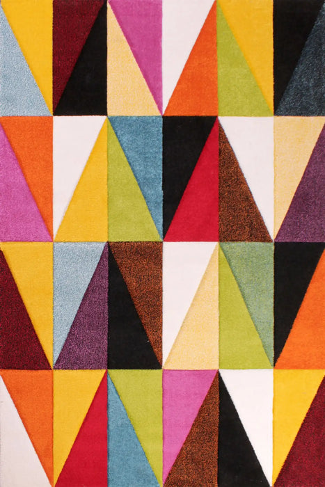 URCO spectra tampa Multicoloured Living Room Geometric Rug.