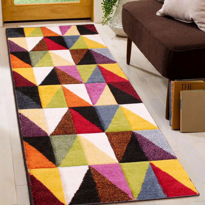 URCO spectra tampa Multicoloured Living Room Geometric Rug.
