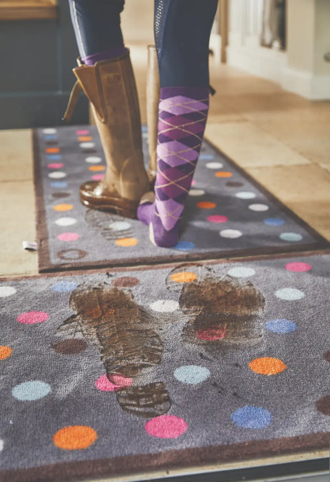 Patterned Hug Rug Spot 12 Runner Multicoloured Rug — RugsDirect Online