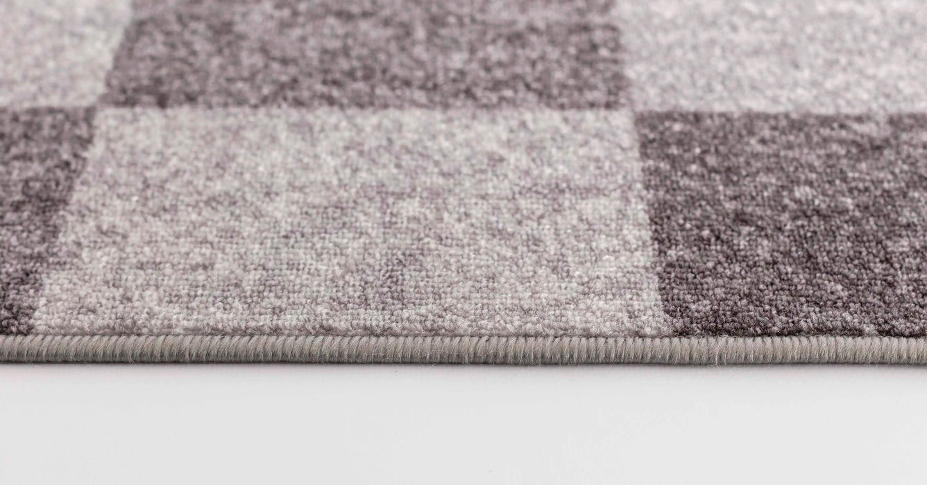 Serdim Rugs gel back square grey Grey Living Room Geometric Rug.