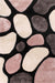 URCO 3d carved stepping stones blush Multicoloured, Pink Living Room Geometric Rug.