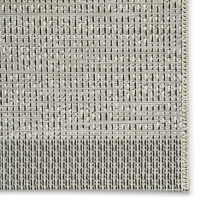 Think Rugs stitch outdoor stitch 9682 grey black Grey, Black Outdoor  Flat Weave Rug.