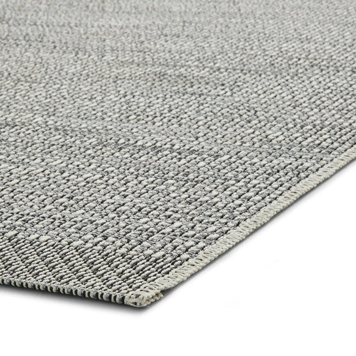 Think Rugs stitch outdoor stitch 9682 silver black Grey, Black Outdoor  Flat Weave Rug.