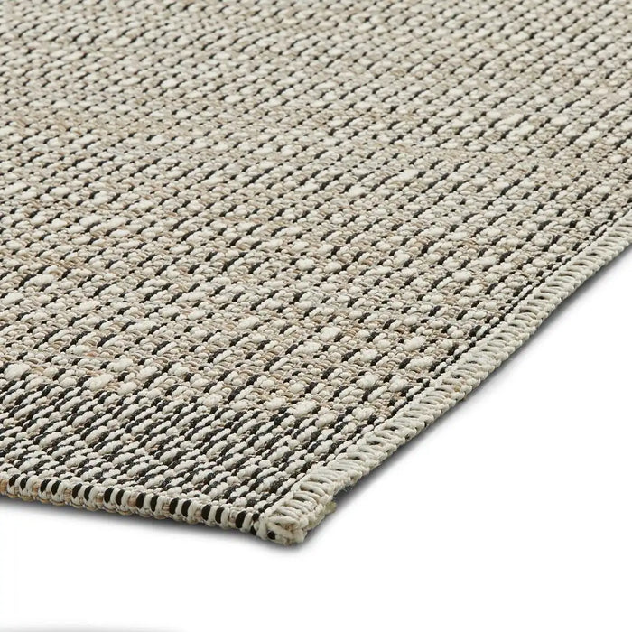 Think Rugs stitch outdoor stitch 9683 beige black Beige, Black Outdoor  Flat Weave Rug.
