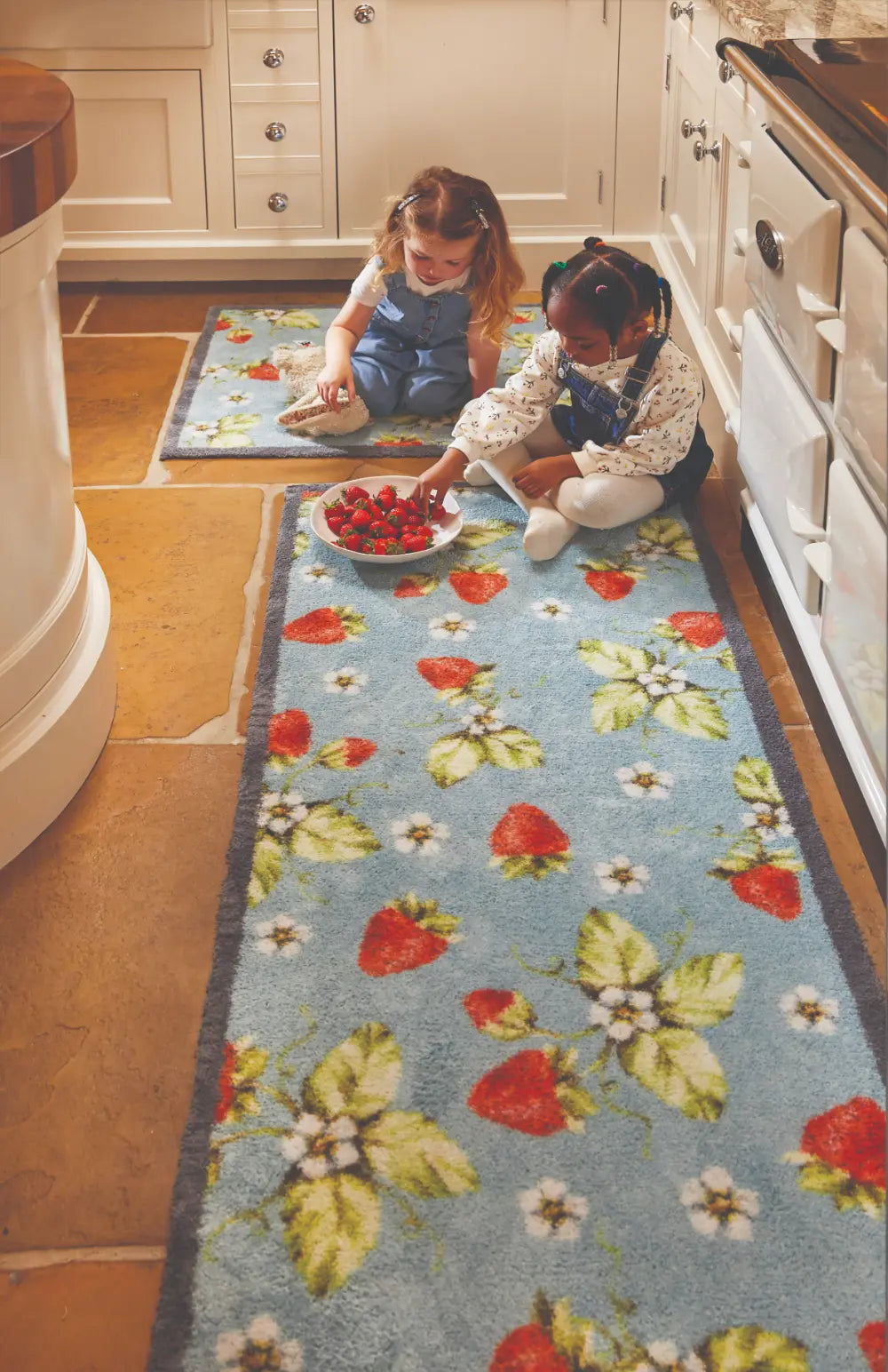Patterned Hug Rug Strawberries 1 Runner Multicoloured Rug — RugsDirect ...
